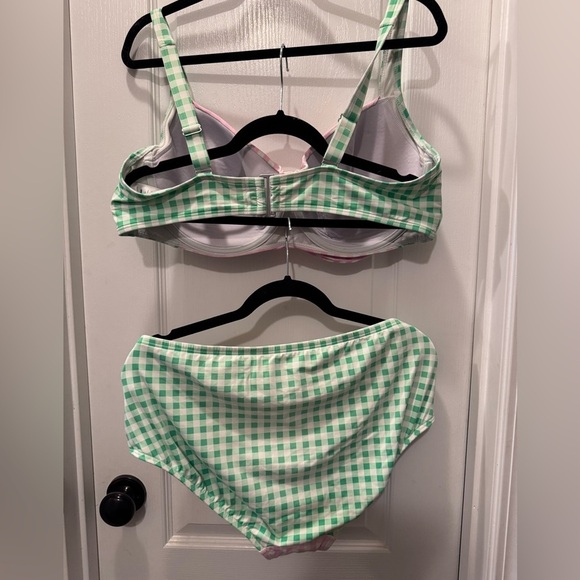 Draper James Pink and Green Gingham Bikini - Picture 2 of 2